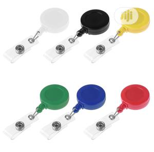 100pcs Retractable Pull Badge Reel Zinc Alloy Plastic ID Lan