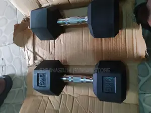 Pair Of 9kg Hex Dumbbell