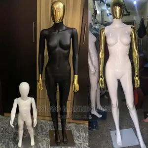 Gold and Black and Gold and White Female Mannequins