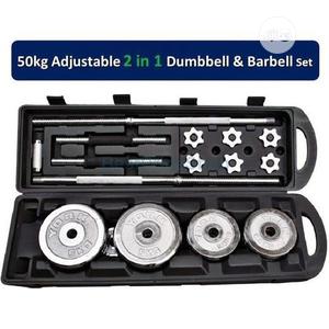 York Fitness 50kg Chrome Dumbell and Barbell