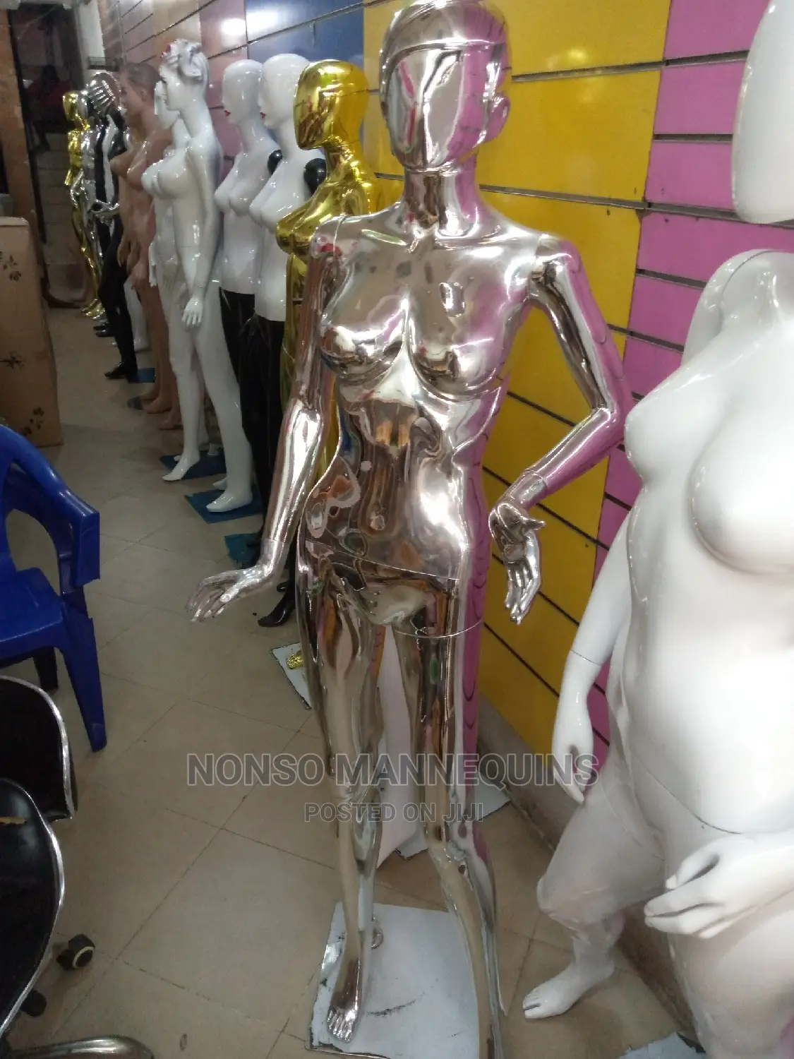Silver Chrome Mannequins Display