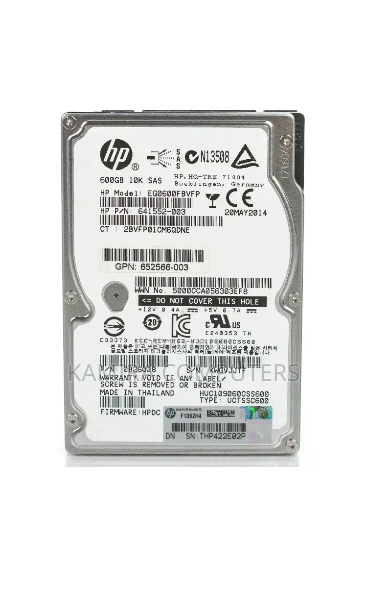 600GB SAS HDD 2.5 10k With Tray