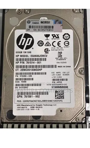 600GB SAS HDD 2.5 10k With Tray