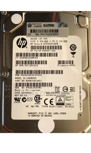900GB SAS 2.5 HDD With Server G5/G9/G10 Hard Drives Tray