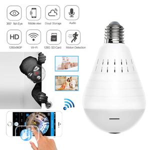 LED Light Wireless Panoramic Home Security Wifi CCTV Bulb