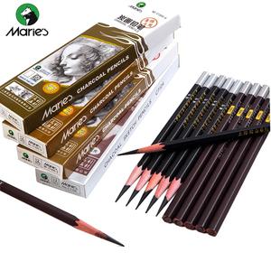 Mont Marte Soft Medium Hard Black Sketch Charcoal Pencil
