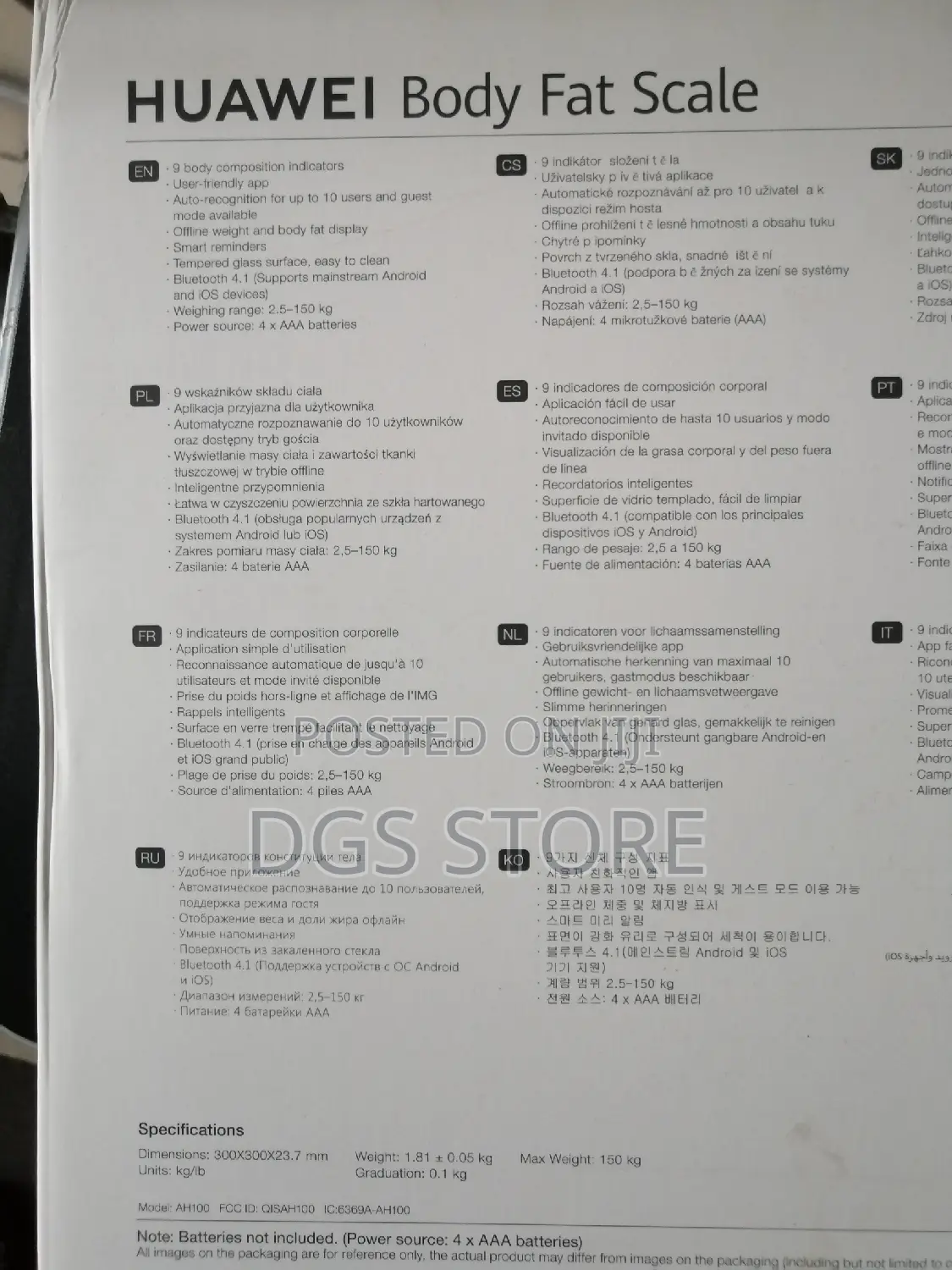 Huawei Body Fat Scale Bluetooth