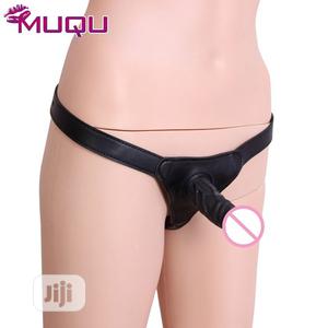 Black Strap on Penis Adjustable Harness 4 Inches Sex Toy