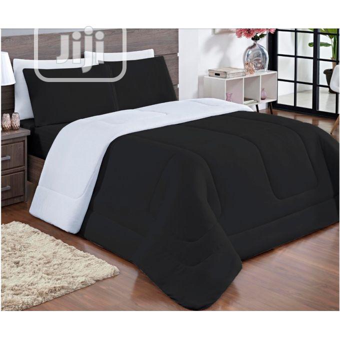 Black Duvet With 4 Pillow Cases