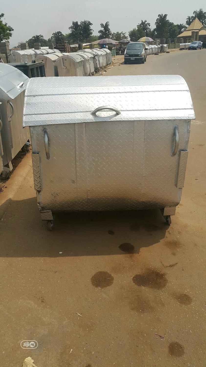 Galvanized Waste Bin. Free Delivery Within Abuja