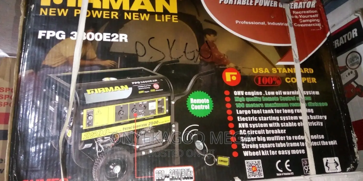 Firman Remoto Control Generator Spg3800e2r