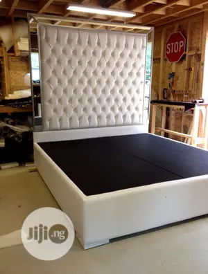 Upholstery King-Size Mirror Bed Frame