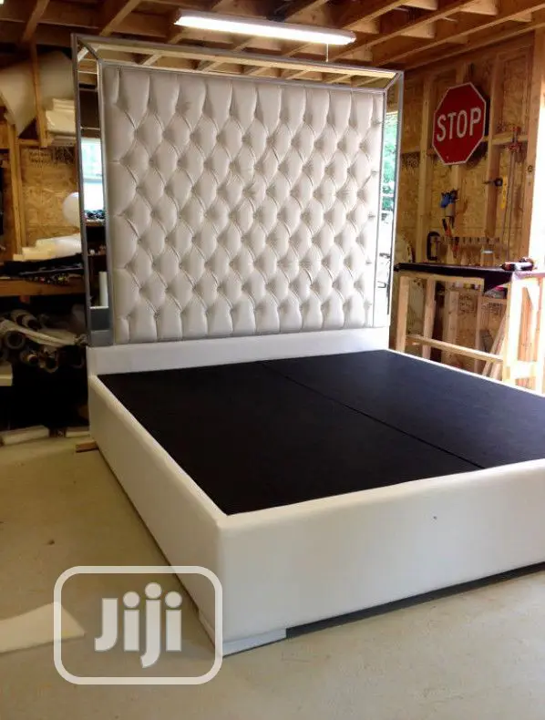 Upholstery King-Size Mirror Bed Frame
