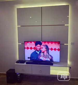 Wall TV Stand Panel With LED Lights