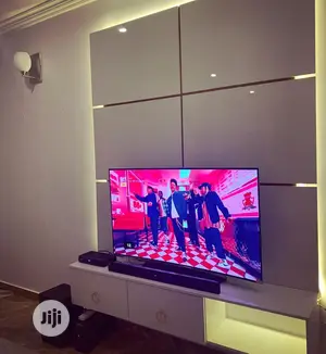 Wall TV Stand Panel With LED Lights