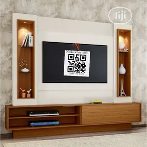 Contemporary Panel TV Stand With LED Lights