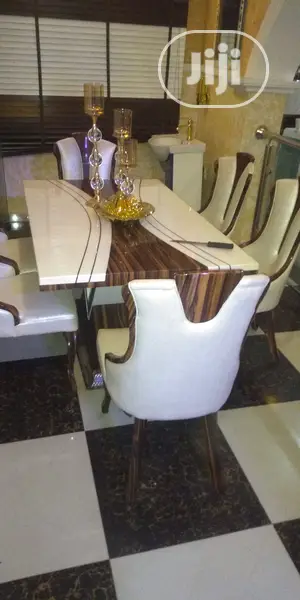Supermax Unique Marbel Dinning Table With 6 Chairs
