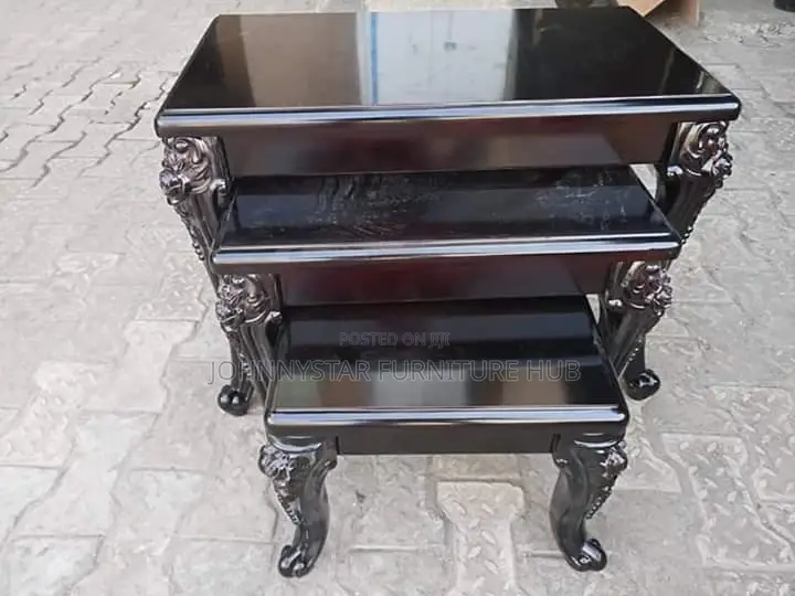 Italian Unique Side Stools Tables 3 Sets