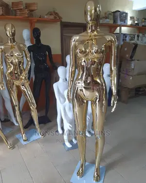 Medium Breast Size 10 Female Gold Chrome Mannequin