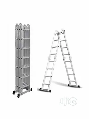 Foldable Multipurpose Aluminium Ladder 4*7- 8.3meters