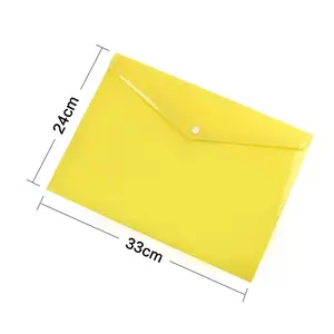 12pcs Plastic A4 Folderstransparent File Bag Document Hold