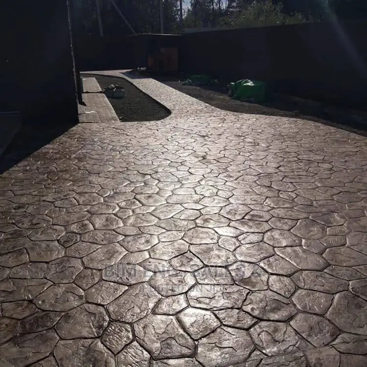 Design Compound Floor Colored Stamped Concrete Polishing