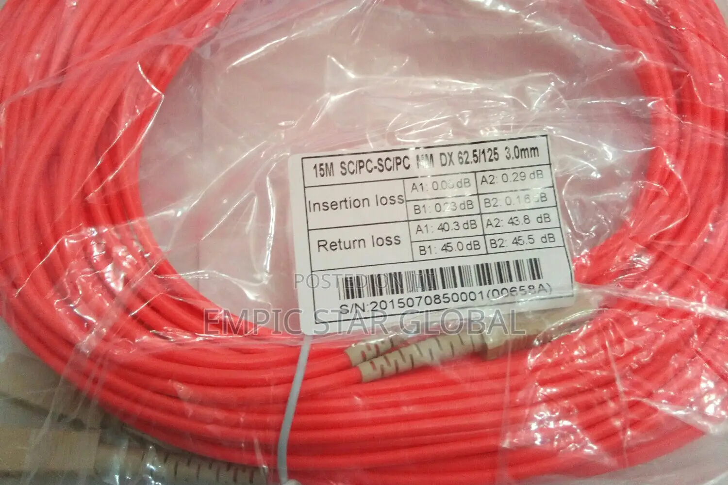 Fiber Patch Cord Sc-Sc 15m Sm
