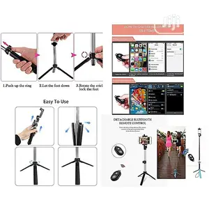 Selfie Stick Remote Bluetooth Shutter Tripod