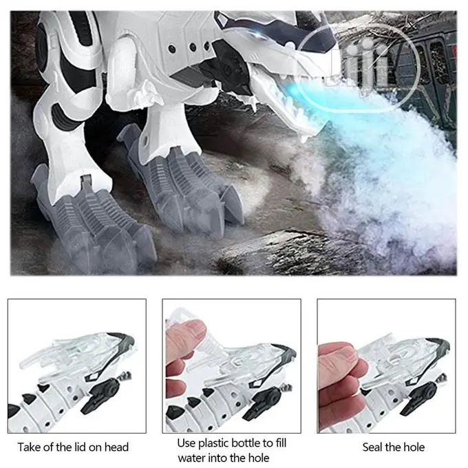 Mechanical Toys White Spray Electric Dinosaur