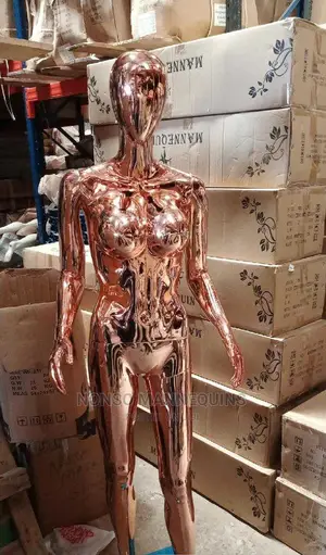 Rose Gold Chrome Busty Mannequin