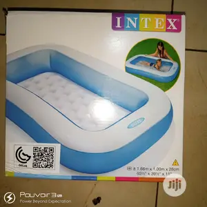 Kids Inflatable Swimming Pool Size 1.66m X 1.00m X 22cm