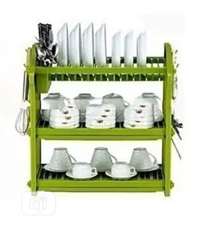 3-tier Plastic Plate Rack