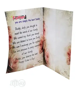 Father’S Designed Day Card -Blue Multi-A4 Size 30cm by 21cm