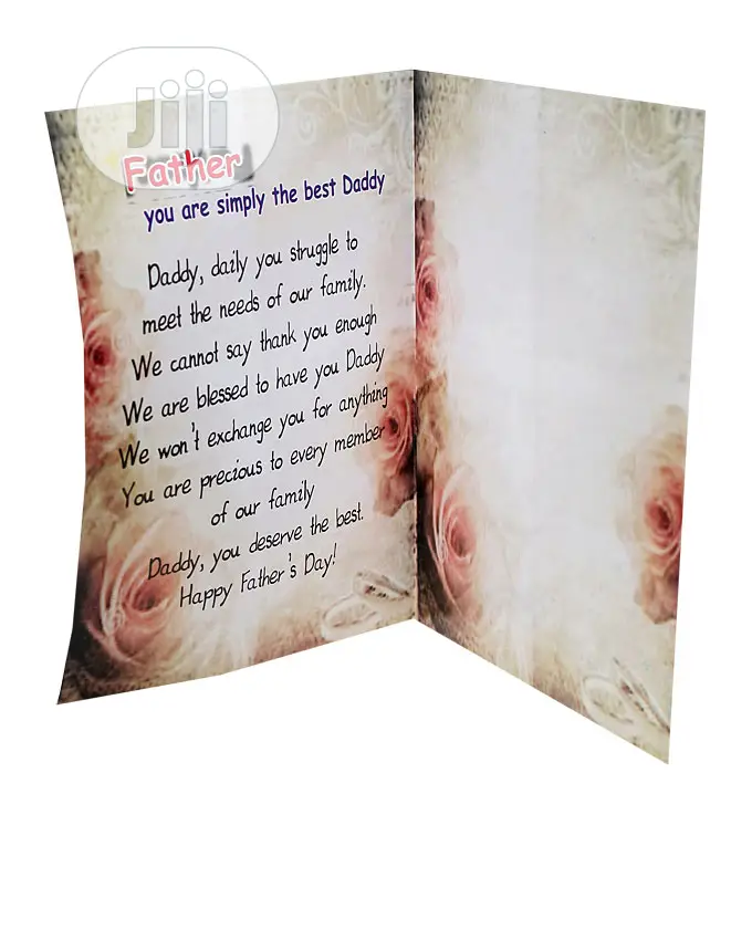 Father’S Designed Day Card -Blue Multi-A4 Size 30cm by 21cm