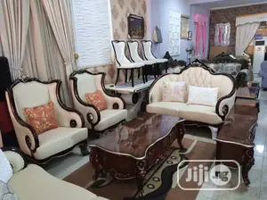 Luxury 7 Seater Living Room Fabric Made Sofa Chair.