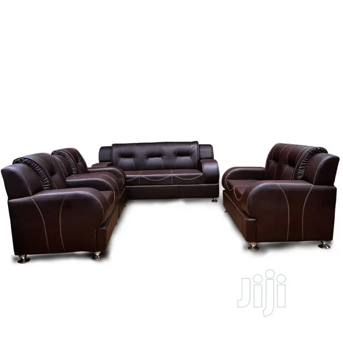 7 Seater Executive Brown Leather Sofa