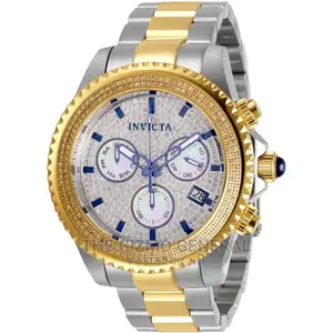 Invicta 31992 Men’S PRO Diver Chronograph Diamond Accented Silver Dial