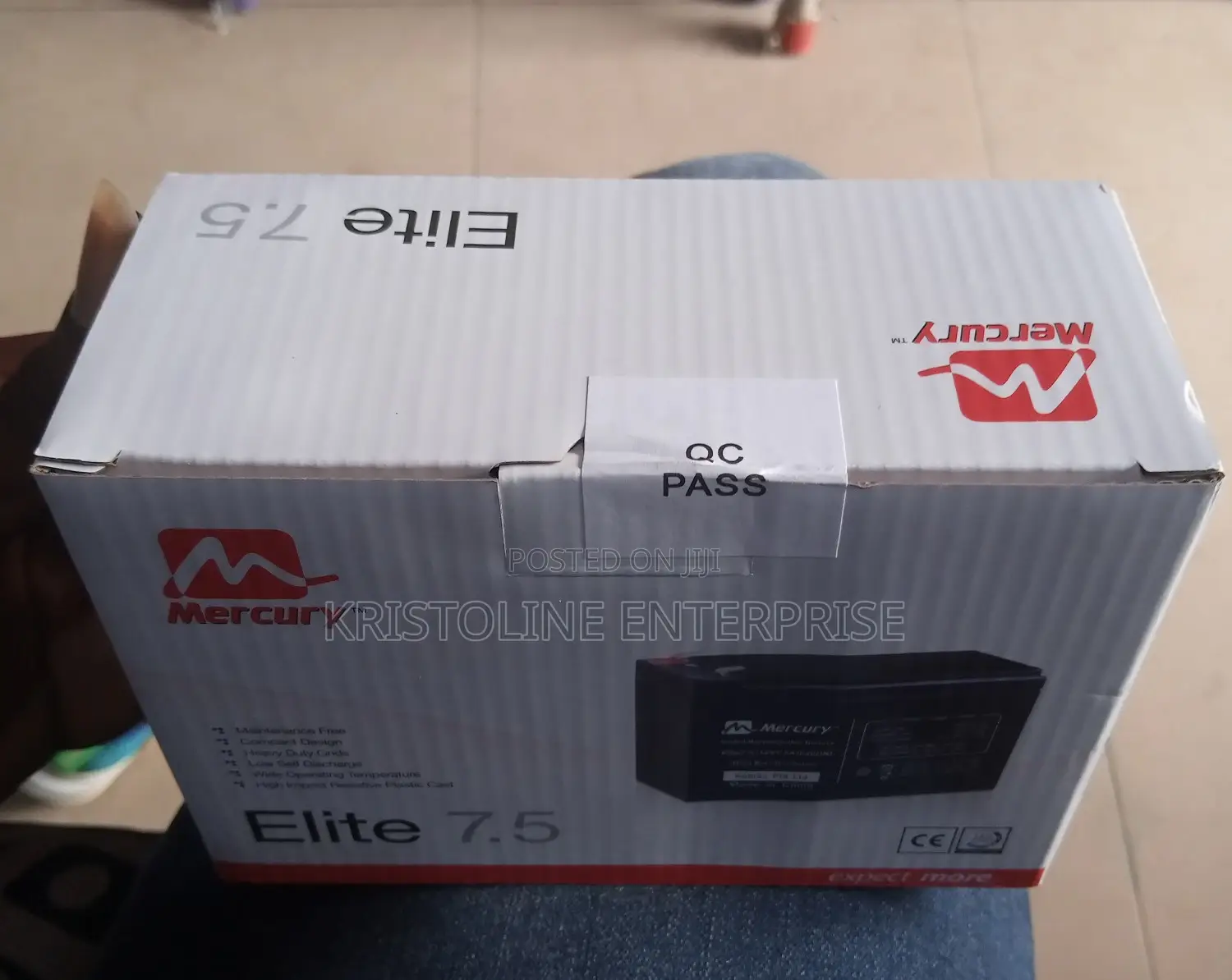 Mercury Ups Battery 12v 7.5AH