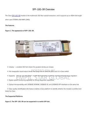 Cisco SFP-10g-Sr Fiber Moduel