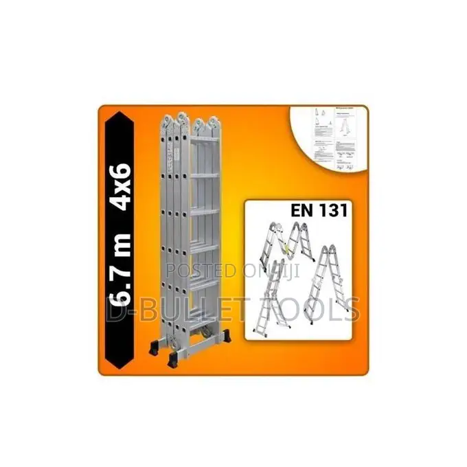 Comaat 4x6 Foldable Multipurpose Aluminium Ladder