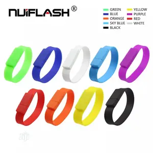 Photo - Multicolor Silicone Bracelet Wrist Band Flash Memoria Usb Stick 4GB 8G