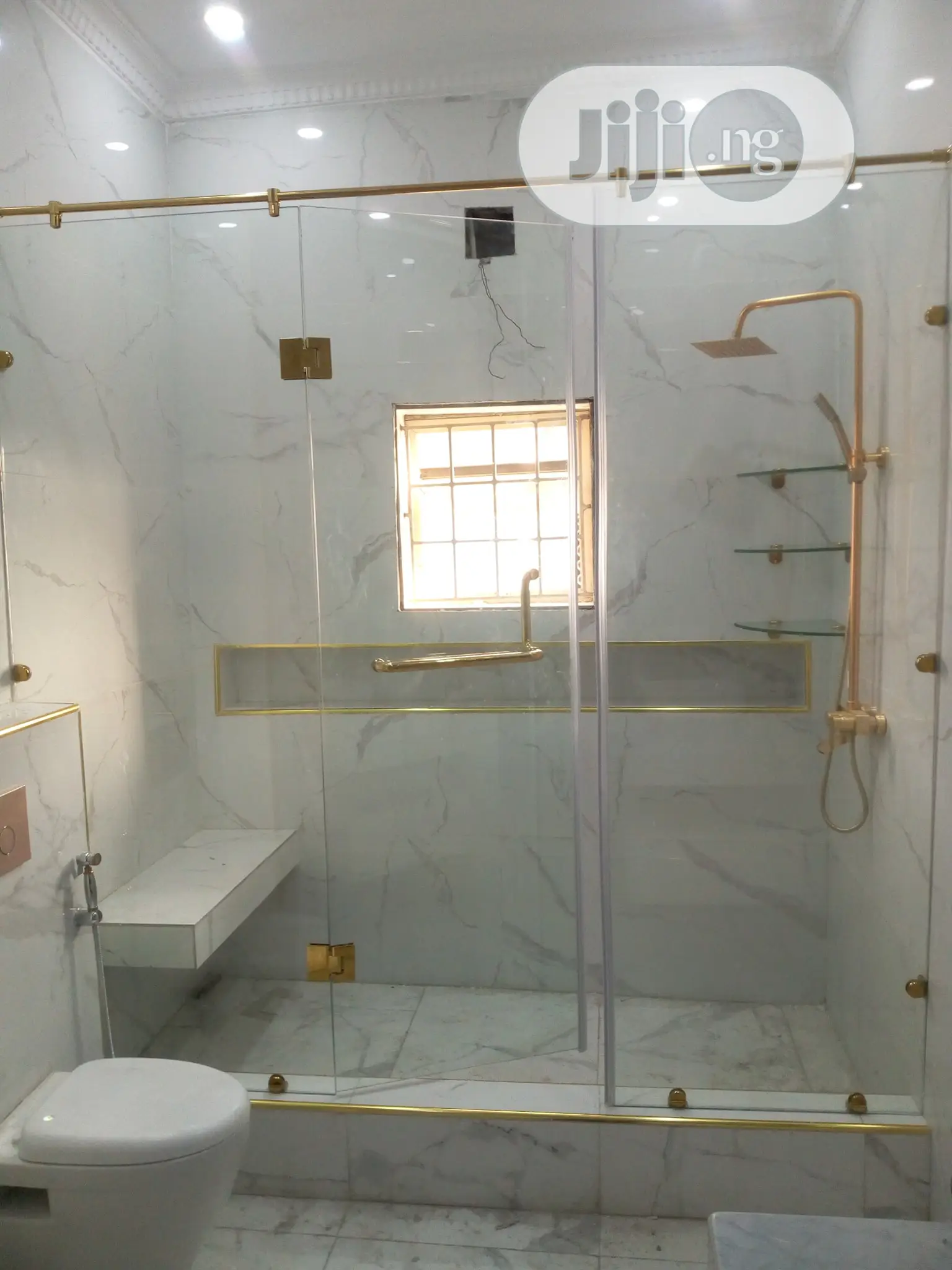 Golden Frameless Door