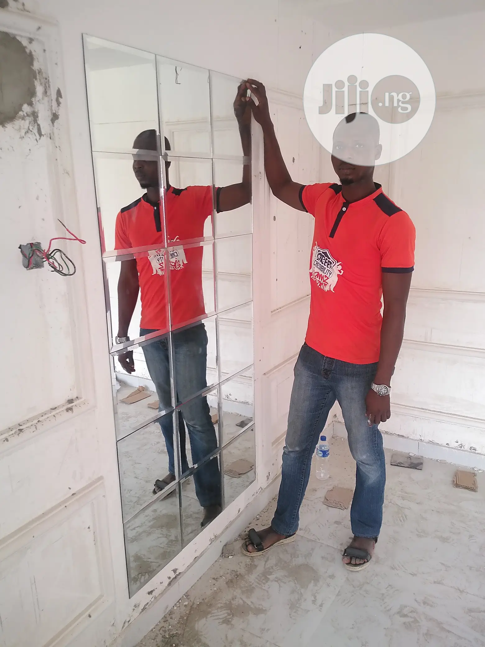 Golden Frameless Door