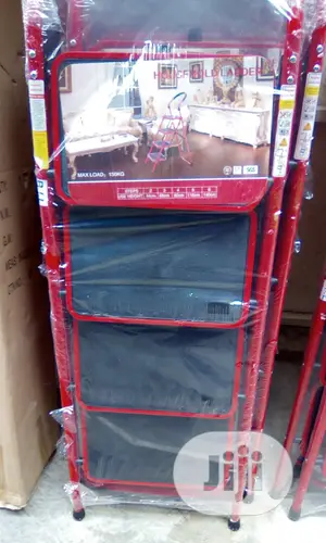 4steps Red Ladder Iron Ladder for House and Shop Use