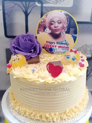 Butterscotch And Milk Zest Fluffy Cake With Emojis