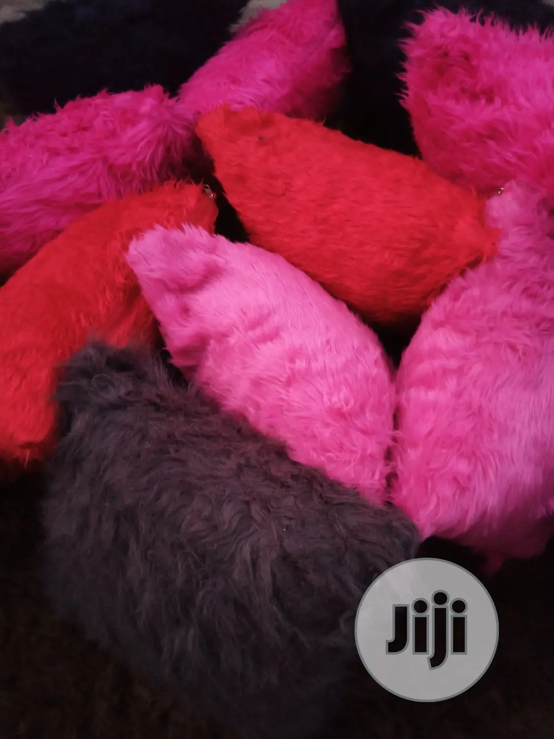 Furry and Fabric Throw Pillows