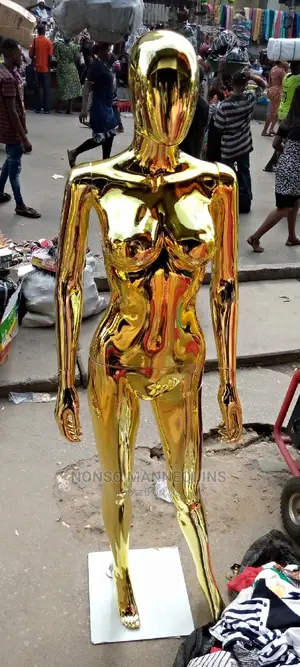 Small Size Gold Chrome Female Mannequins