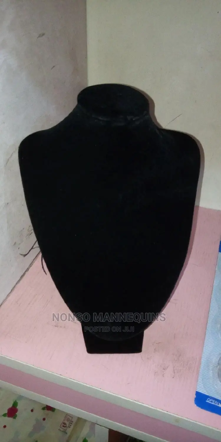 Black Colour Necklace Display
