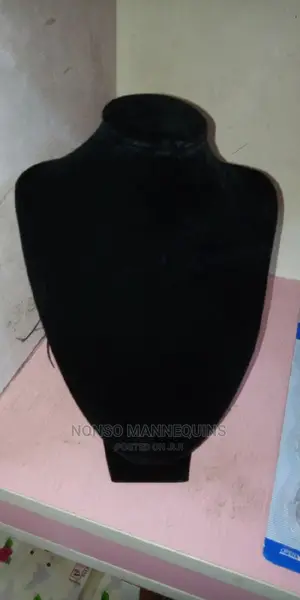 Black Colour Necklace Display