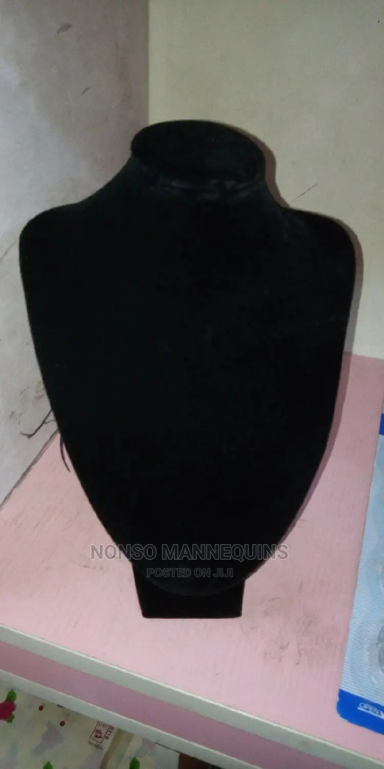 Black Colour Necklace Display